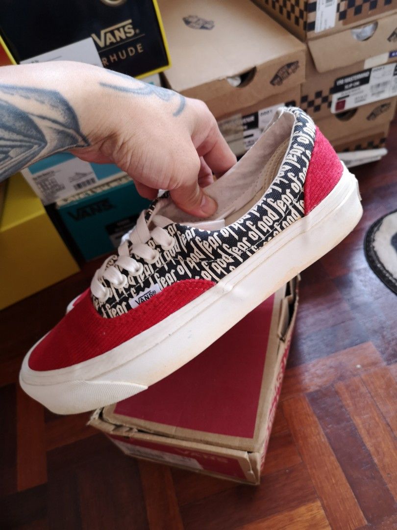 Vans F.O.G era red coduroy