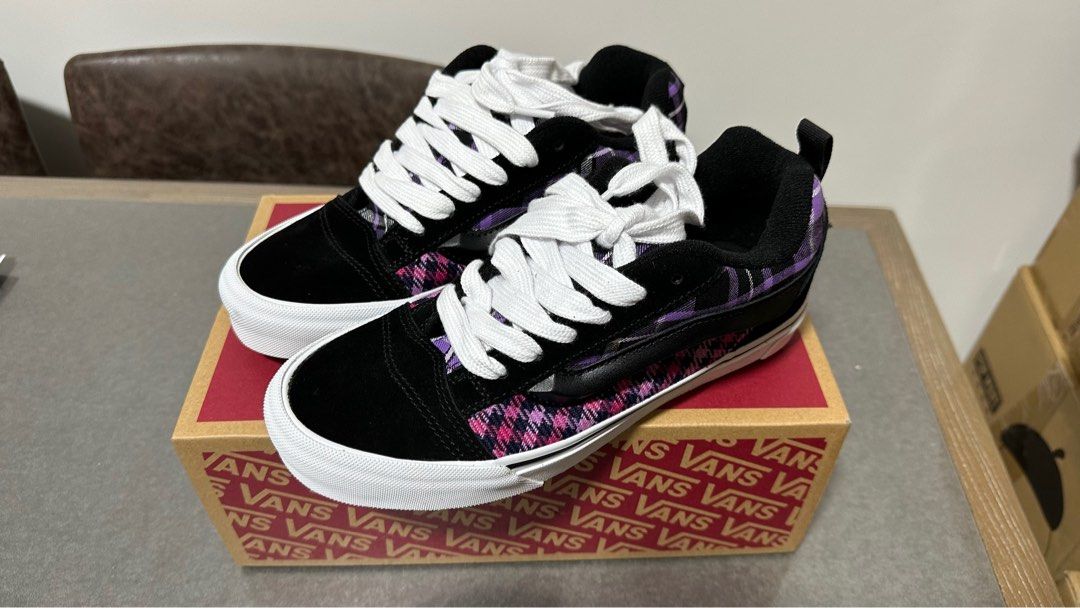 VANS★KNU SKOOL★兼用★RAVE PLAID BLACK/PLAID Men's shoes Vans Knu Skool Rave Plaid Black/ Plaid | Footshop