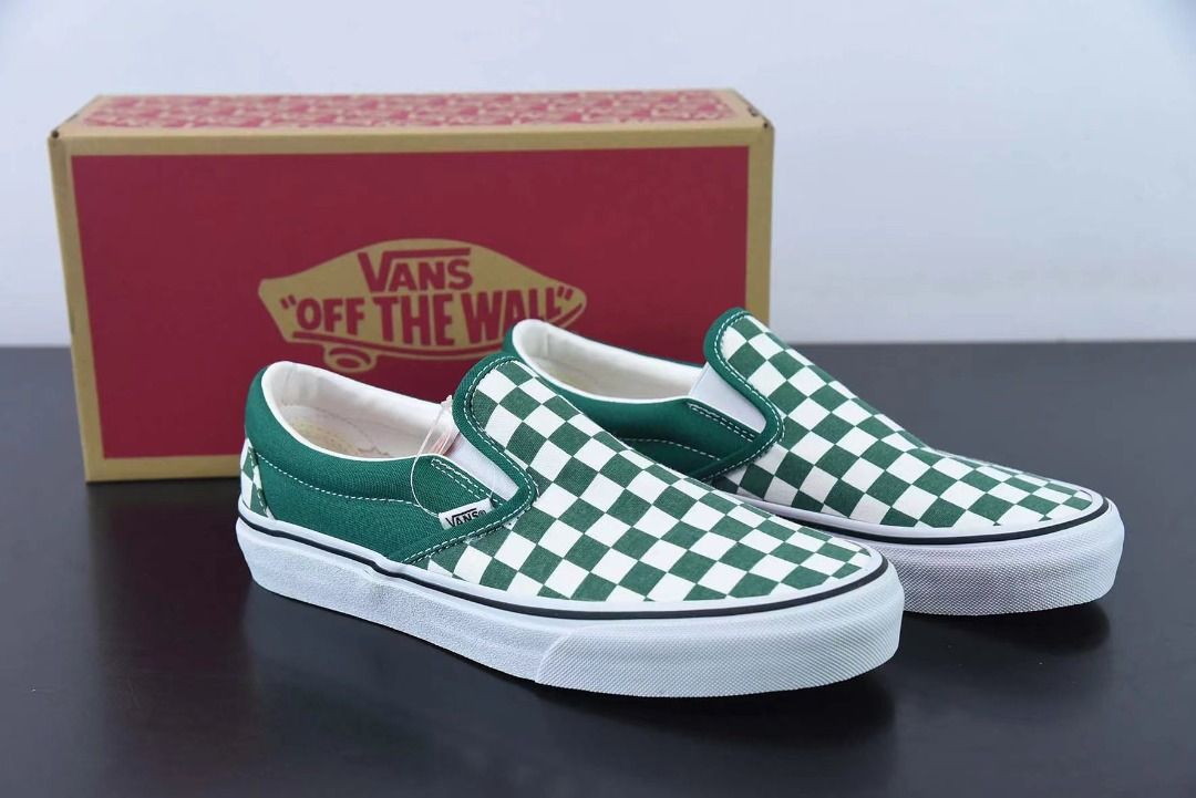 Checkerboard top vans teal