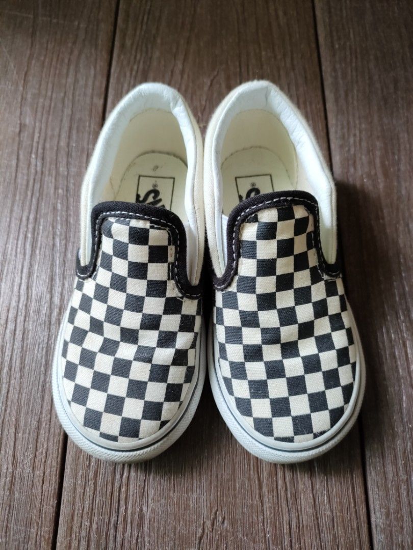Checkered baby top vans