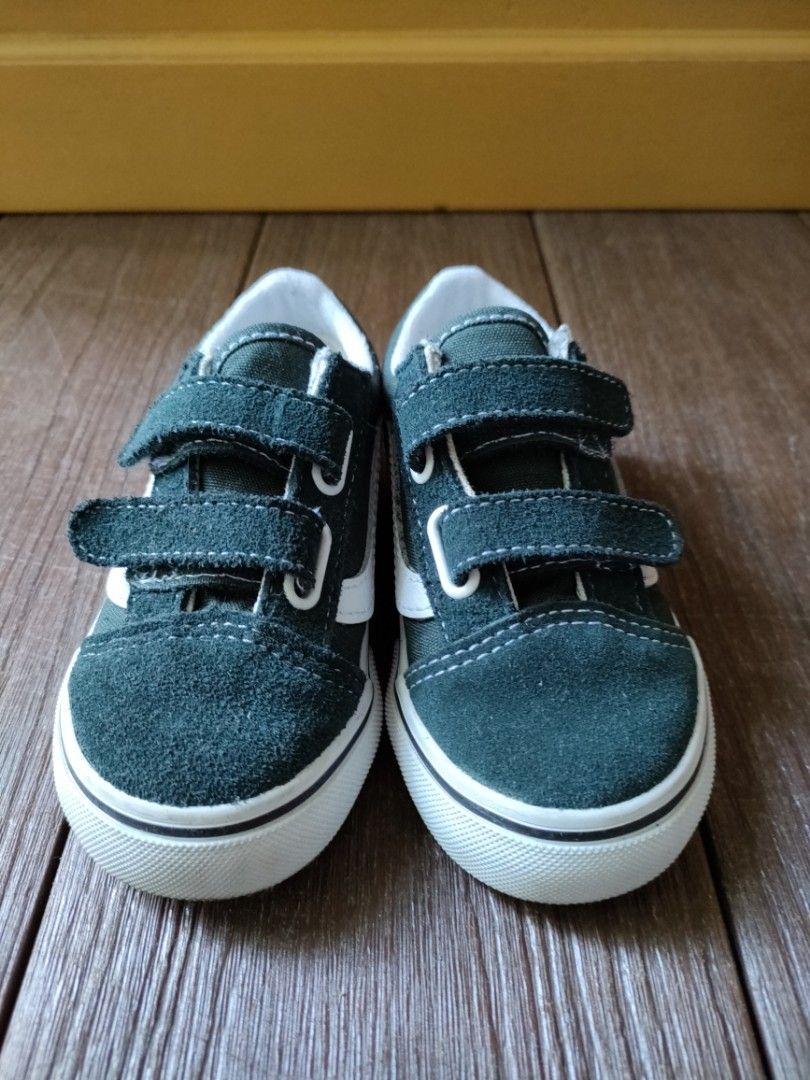 Forest green old skool vans clearance