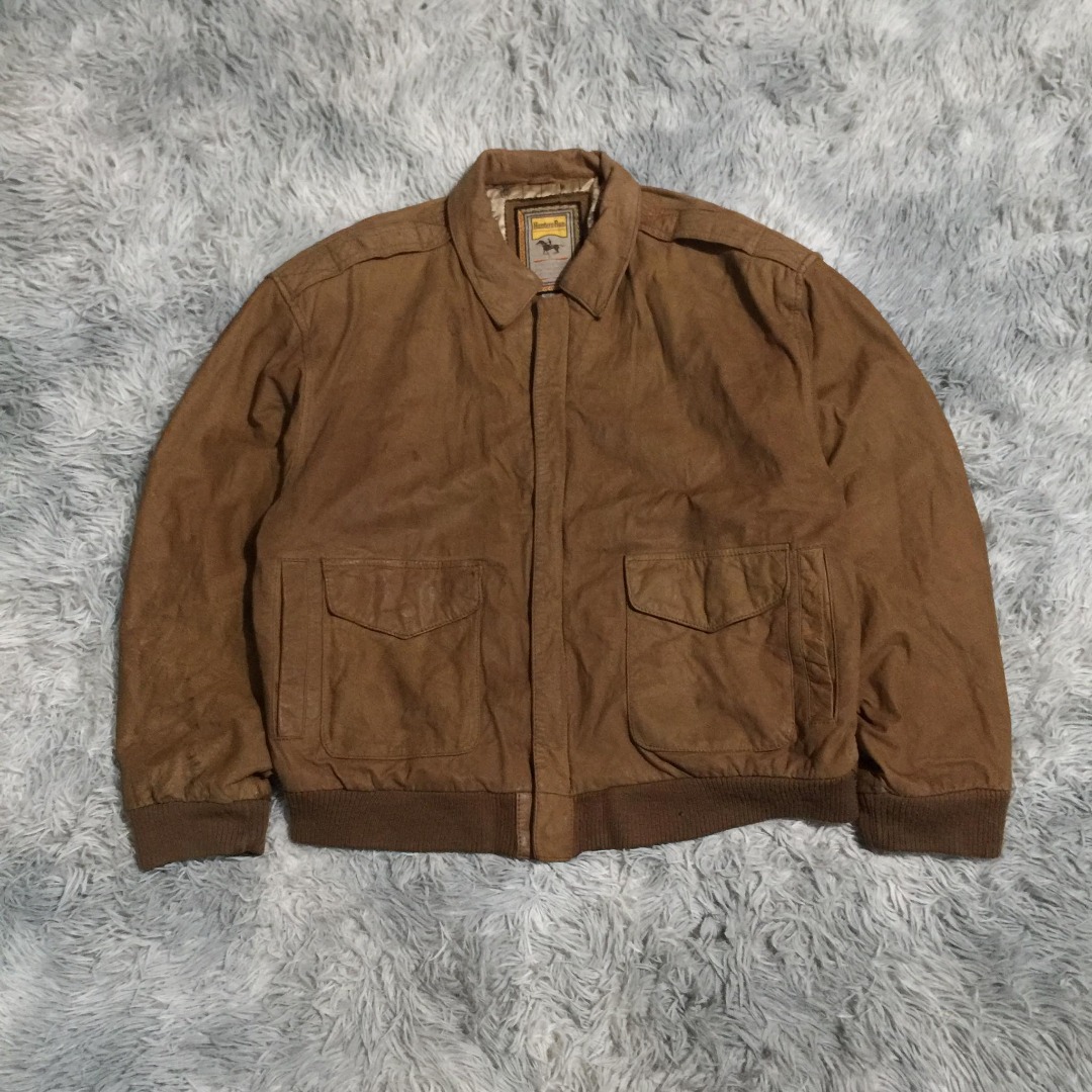 Vintage hunters run leather jacket