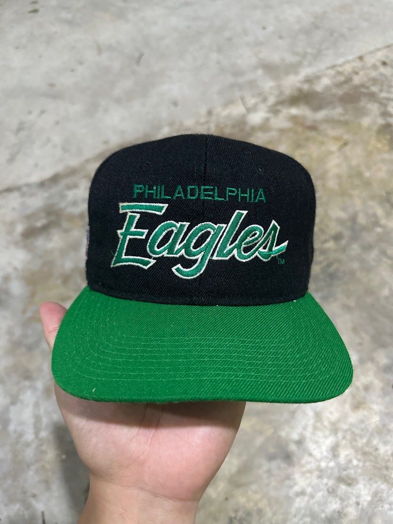 Vintage STARTER HAT Philadelphia Eagles 100% Wool Script Cap Green ...