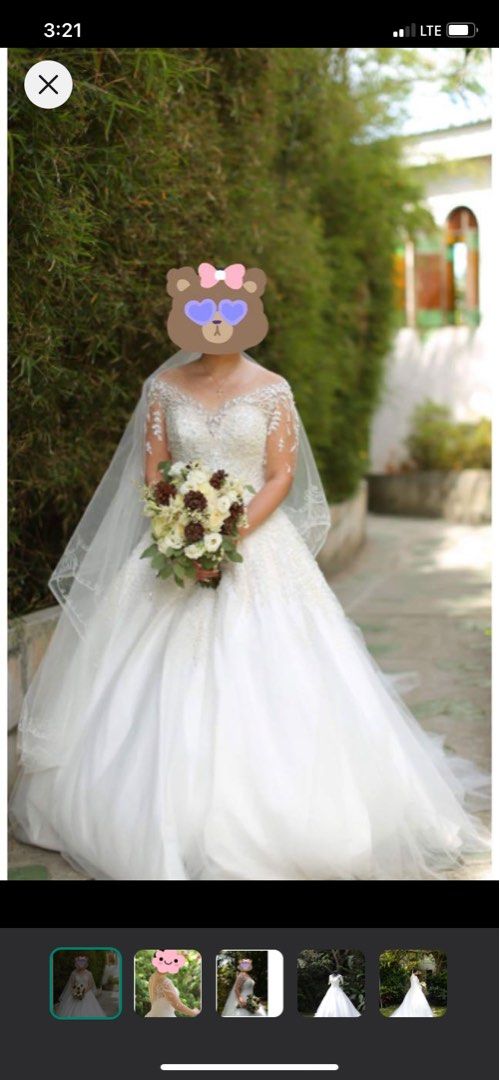 Wedding gown (Category: Dresses) located in Pasig City. Submitted by freedragon.cfde9c (Listing ID 1281550981, Image 1). Description: Brand: Mark’s Bride gown Orig price 35k Height: 5’2” plus 3inch heels Bust: 34 Waist: 26.