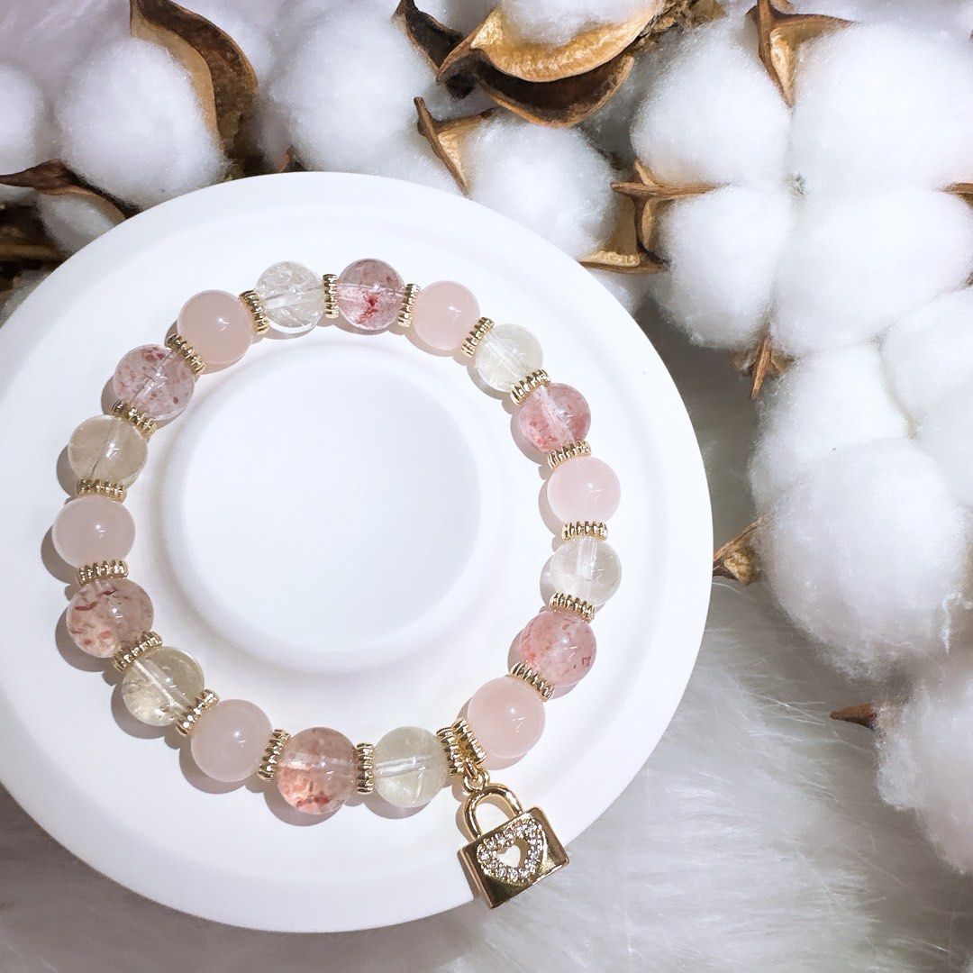 White Love Crystal Bracelet Women s Fashion Jewelry Organisers
