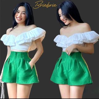 Smocked Flutter Sleeve Crop Top