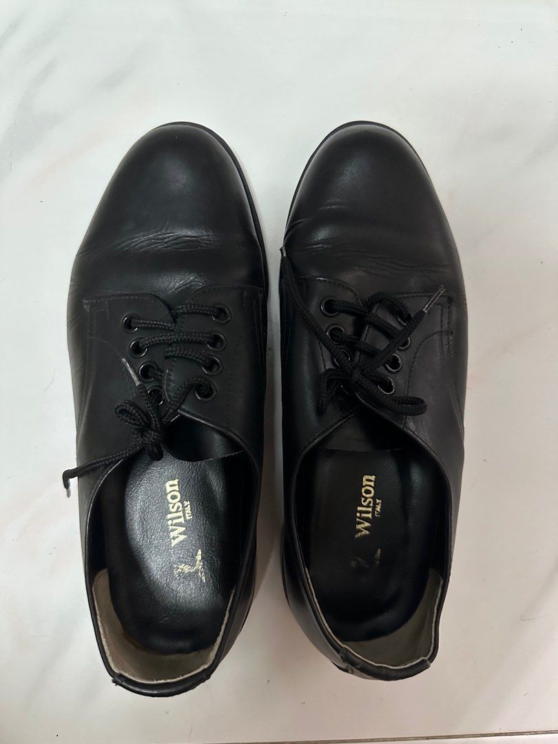 Tie up best sale black shoes