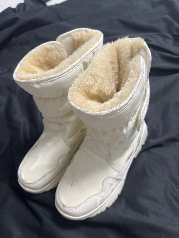 Winter Boots Ankle Boots Women Kid Winter Waterproof Shoes Keep Warm Non slip Black Snow Boots Ladies 34 White Boots