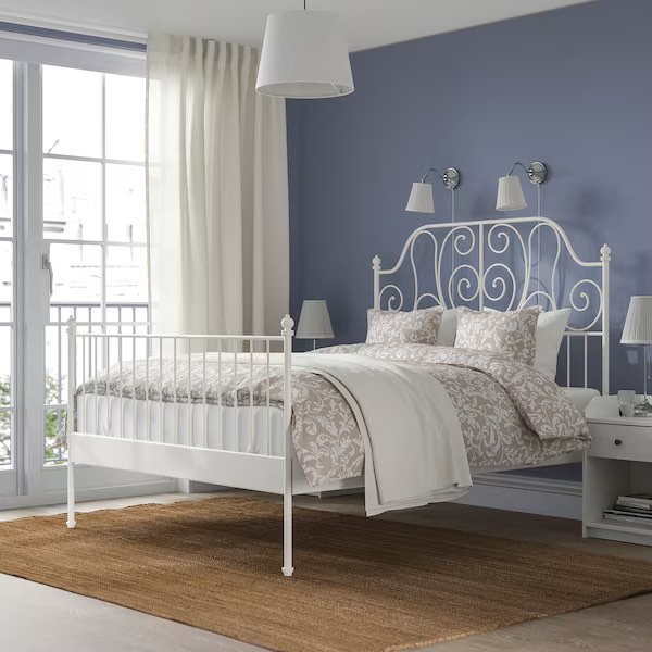 Double bed metal store frame ikea