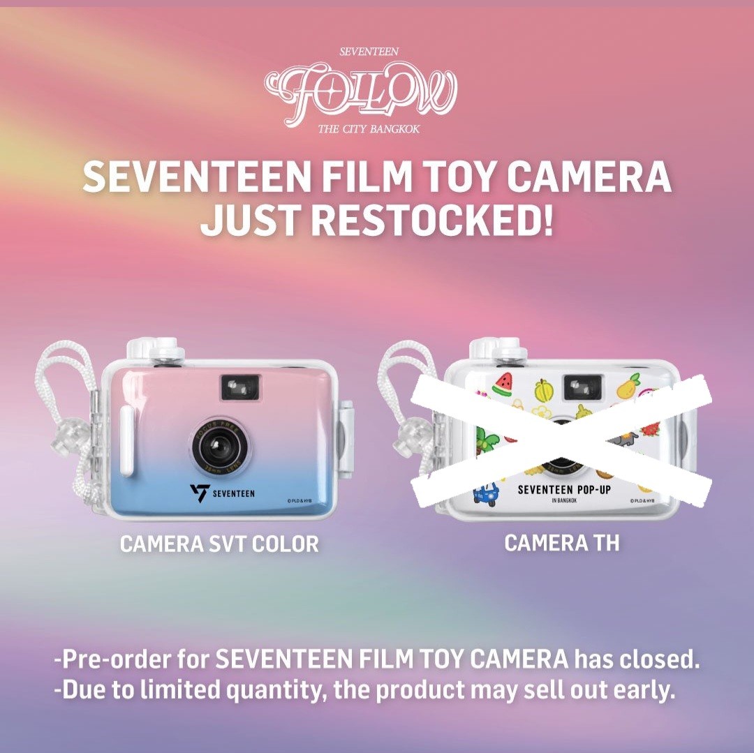 WTS Seventeen Pop-Up in Bangkok Film Camera, Hobbies & Toys 