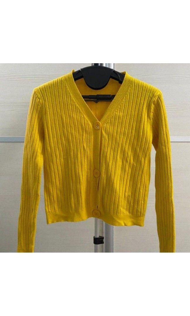 Cheap yellow clearance cardigan