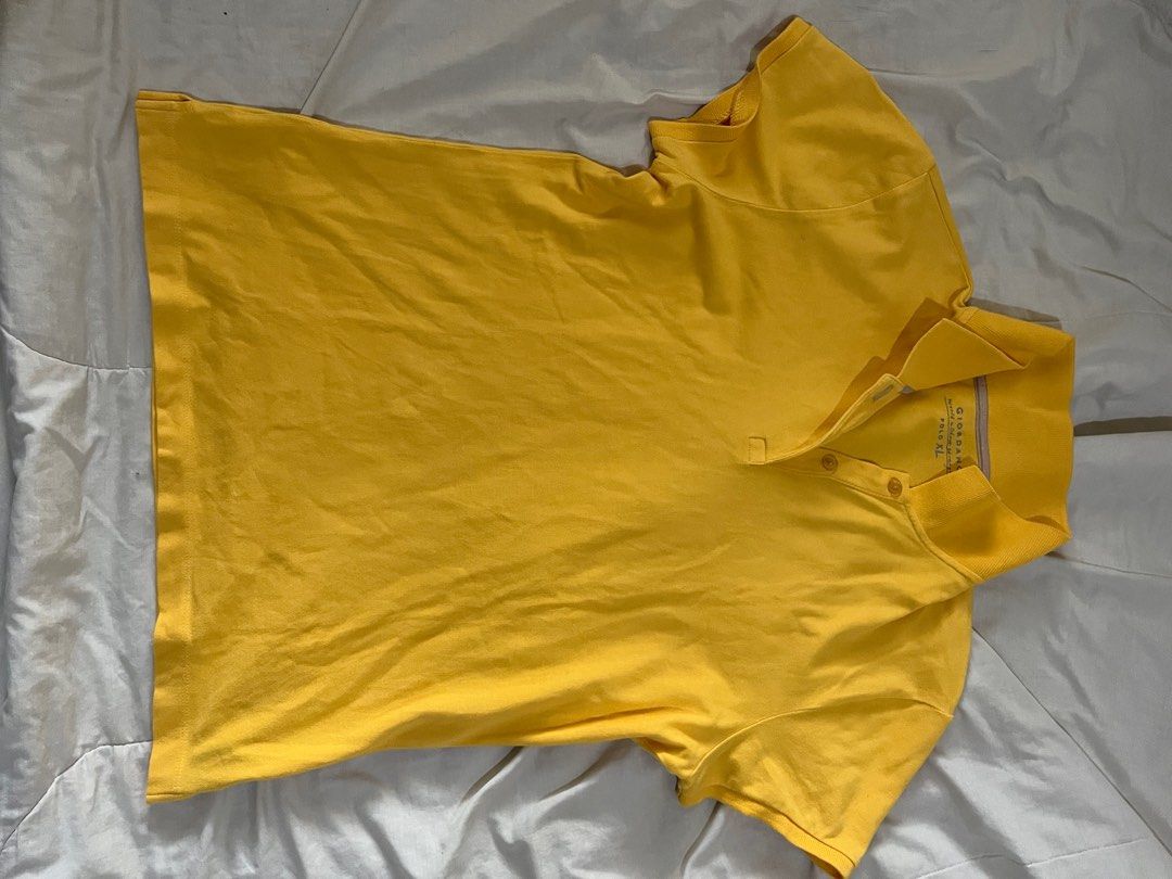 Giordano Yellow Polo Shirt (Category: Shirts) located in Angeles City. Submitted by jvrfinds (Listing ID 1281464504, Image 1). Description: XXL on tag. W: 19 in. L: 25 in..