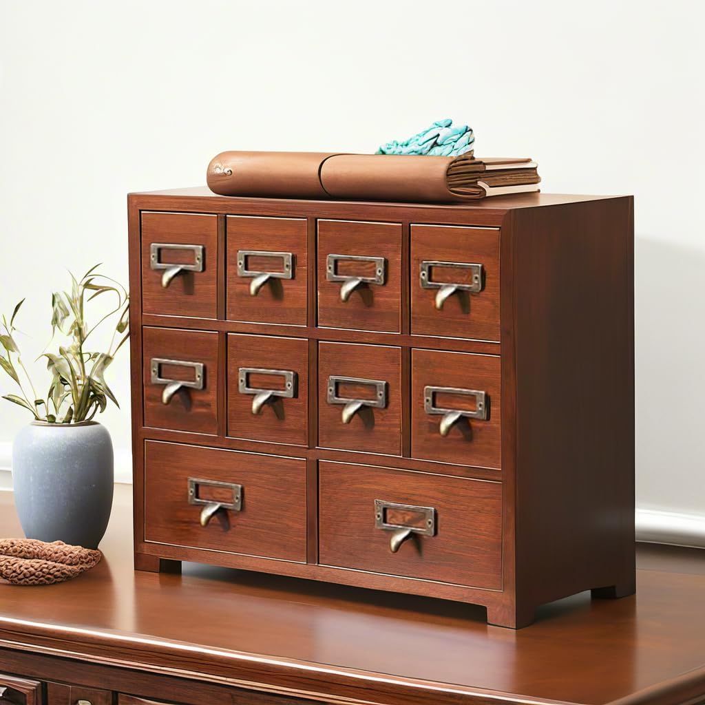 Narrow apothecary shop cabinet