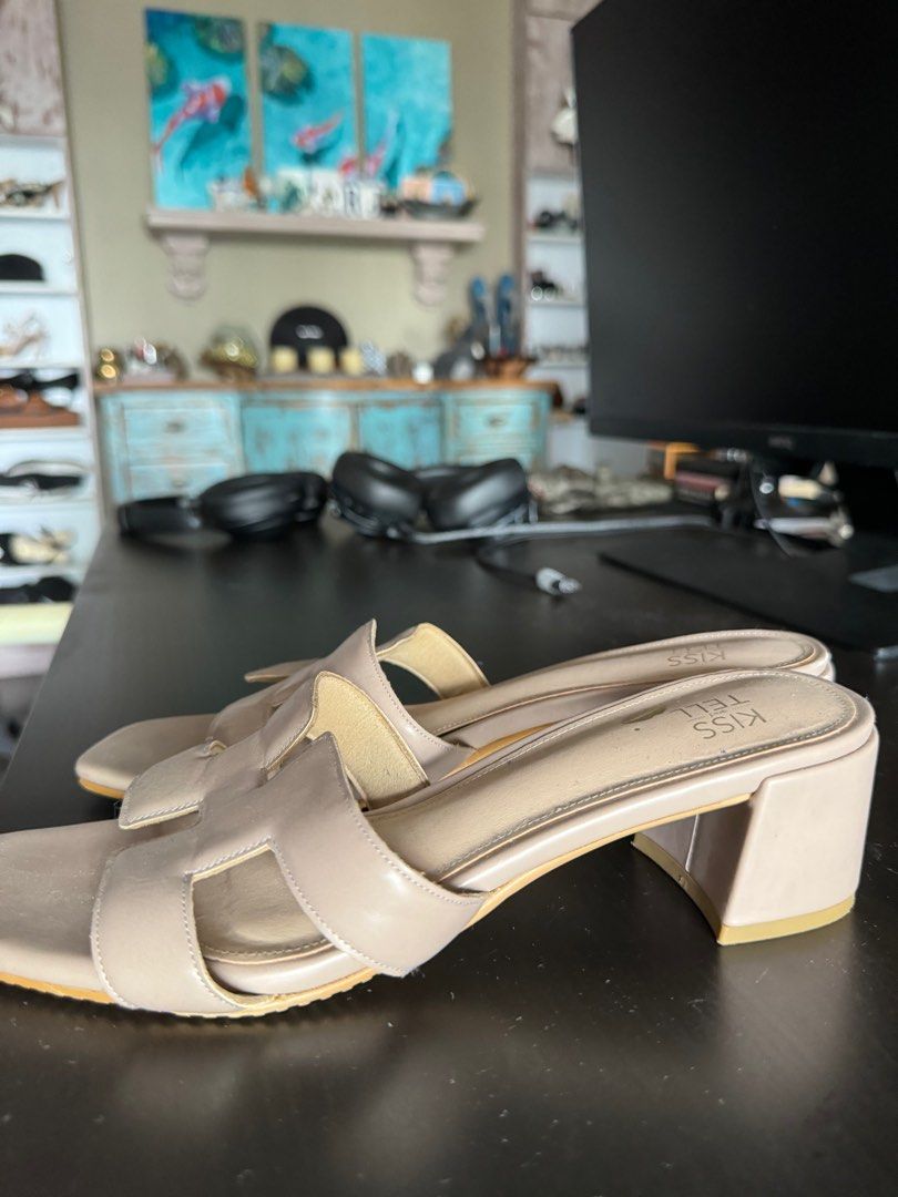 Zalora Sandals Beige Nude Women s Fashion Footwear Heels on