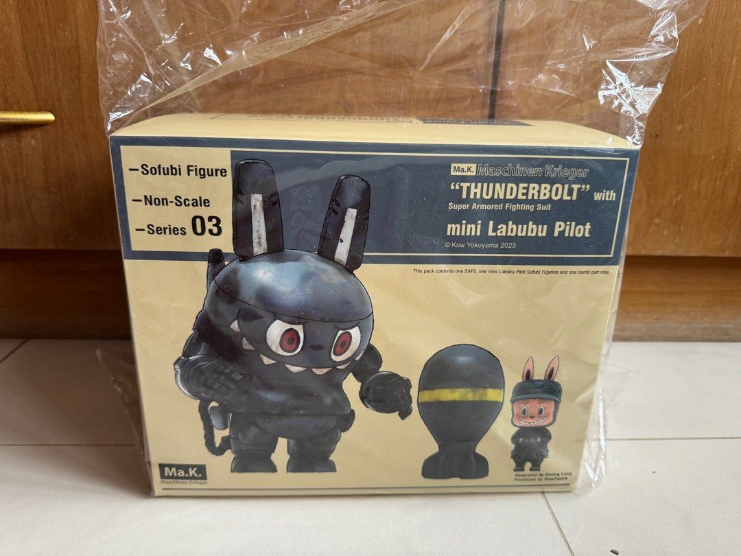 全新原封Zimomo Thunderbolt 機甲series 03連mini labubu pilot