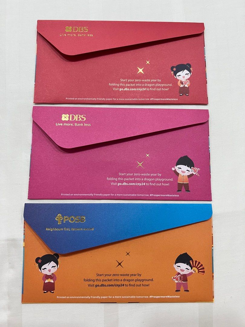 2024 DBS POSB Red Packets, Hobbies & Toys, Stationery & Craft, Other ...
