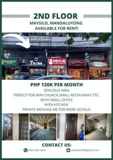 2ND FLOOR (MAYSILO, MANDALUYONG) FOR RENT!