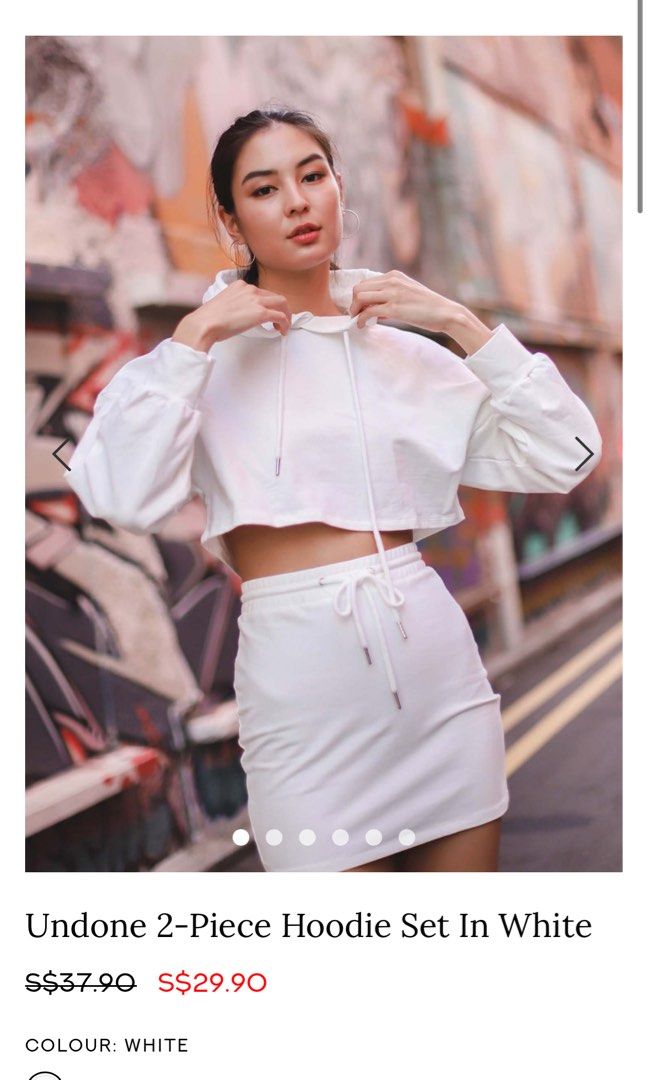 2 piece hoodie skirt set shop