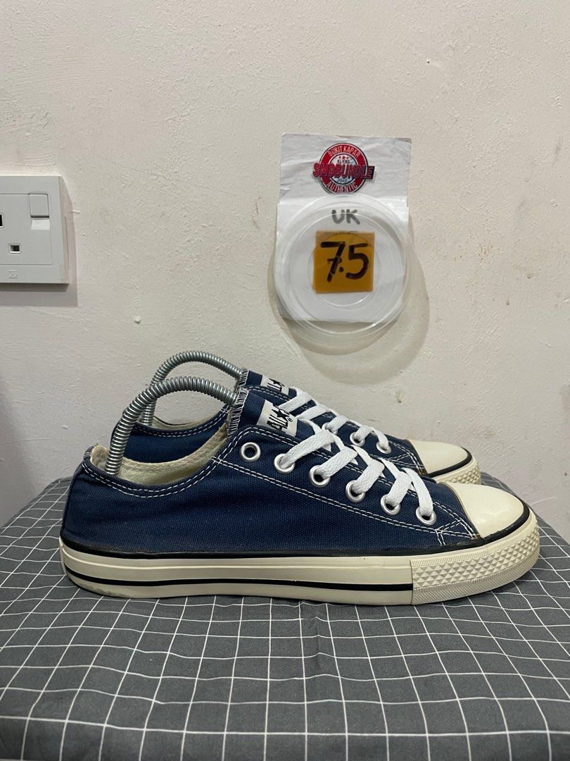 7.5UK CONVERSE ALL STAR LOW BLUE Men s Fashion Footwear