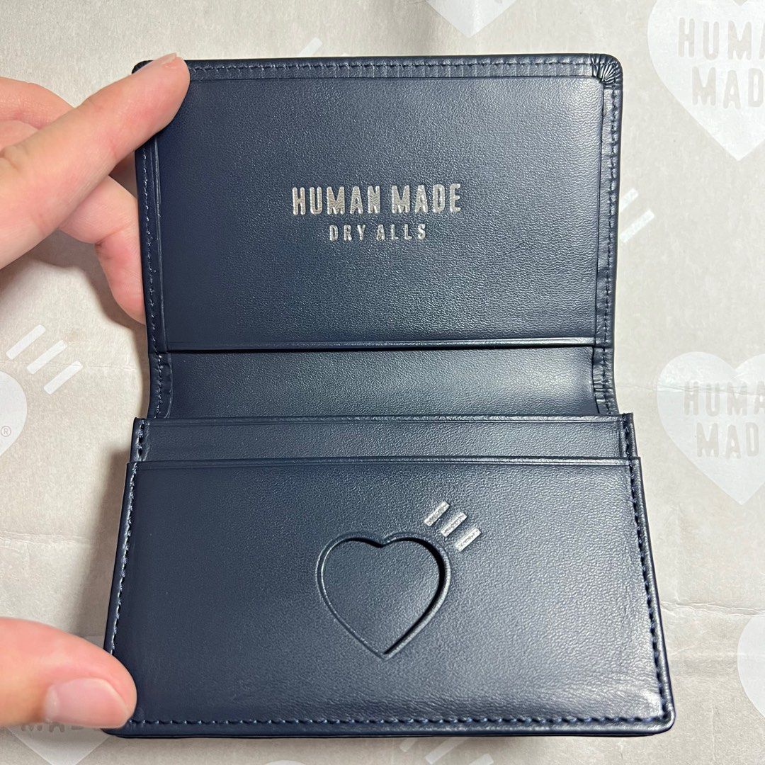 （95成新‼️）HUMAN MADE LEATHER CARD CASE NAVY 卡夾錢包
