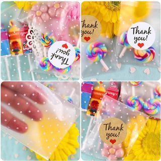 🆕️ 40pcs Frosted White Polka Dots Cookie Candy Souvenir Gift Favor Loot Bags 🍪🍬⚪️