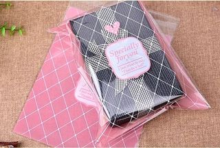 🆕️ 40pcs Pink Lattice 16×20cm Cookie Candy Souvenir Self Adhesive Gift Loot Bags 🍪🍬