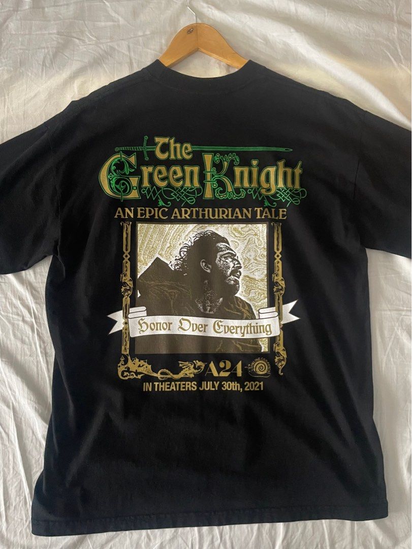 A24 x Online Ceramics Green Knight Tee, Men's Fashion, Tops & Sets