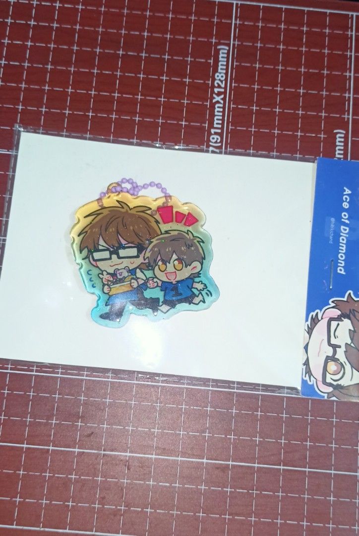 ACE OF DIAMOND KEYRING (colored) #2 (Category: Character Goods) located in Bacolod City. Submitted by trolleys_turtle (Listing ID 1281787187, Image 1). Description: CONDITION: 10/10 - Last photo is Freebies to be given randomly!! Fanmade from overseas MOP: GCASH MOD: LBC.