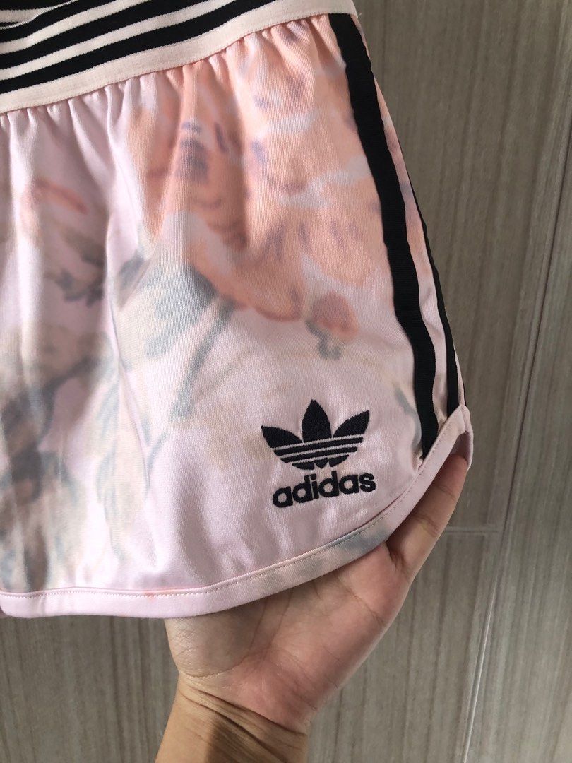 Adidas pastel rose running shorts on sale
