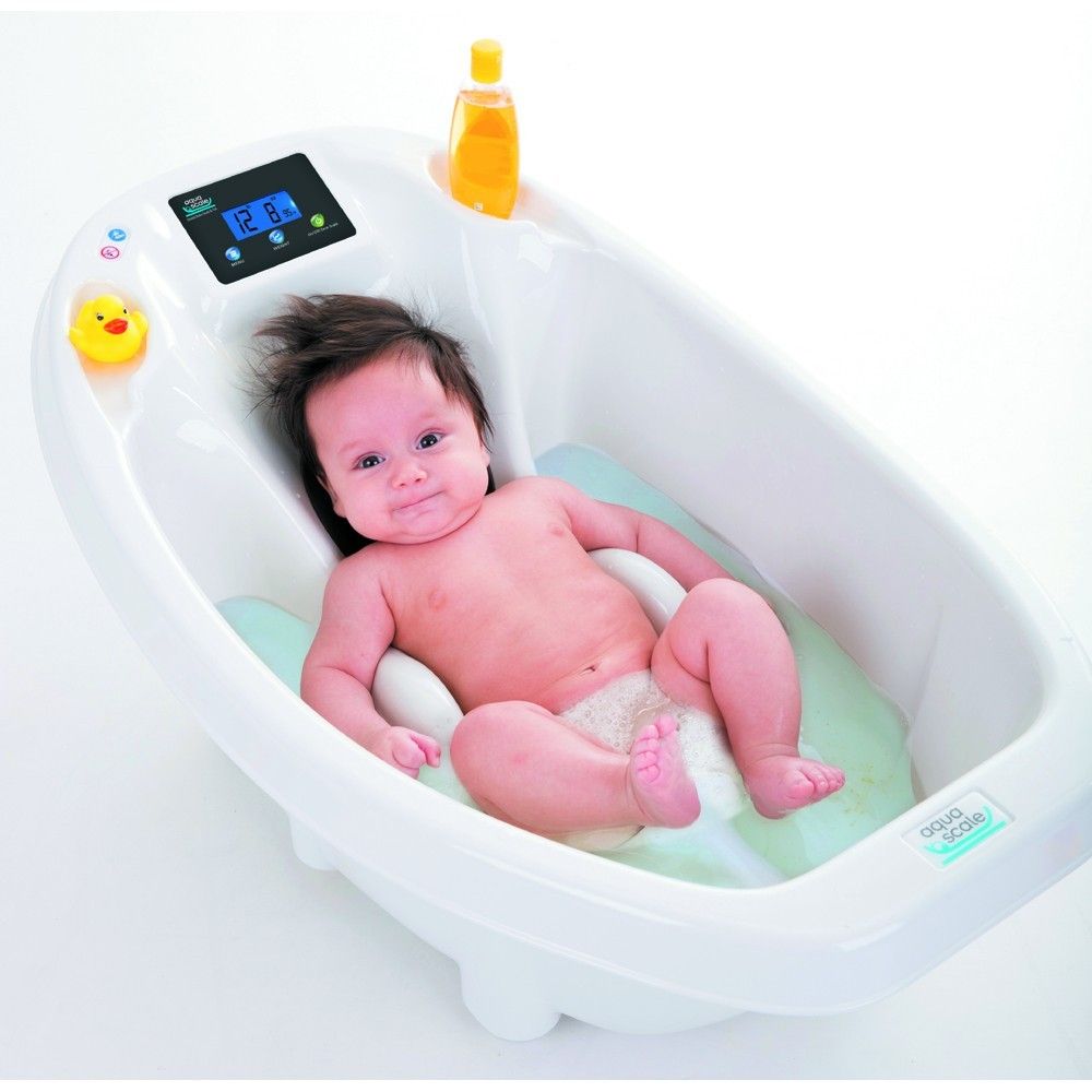 Aqua scale stand for infant tub clearance