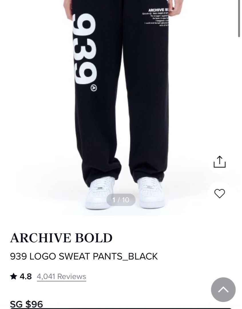 ◆ARCHIVE BOLD◆ 939 LOGO SWEAT PANTS BLACK AB21FASW001BK 939 LOGO SWEAT PANTS (BLACK) - ARCHIVE BOLD | 60% - Asian