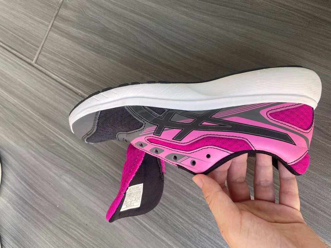 ASICS WOMENS Shoes Stormer Carbon Black Pink Glow T791N 9790
