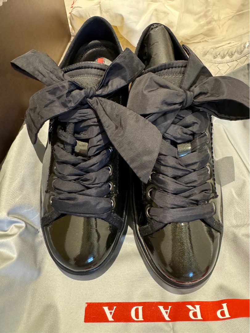 Authentic Prada Vernice Teffet Women Sneakers Women s Fashion