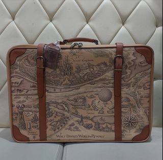 Authentic Vintage limited edition Walt Disney map luggage bag / Boston bag