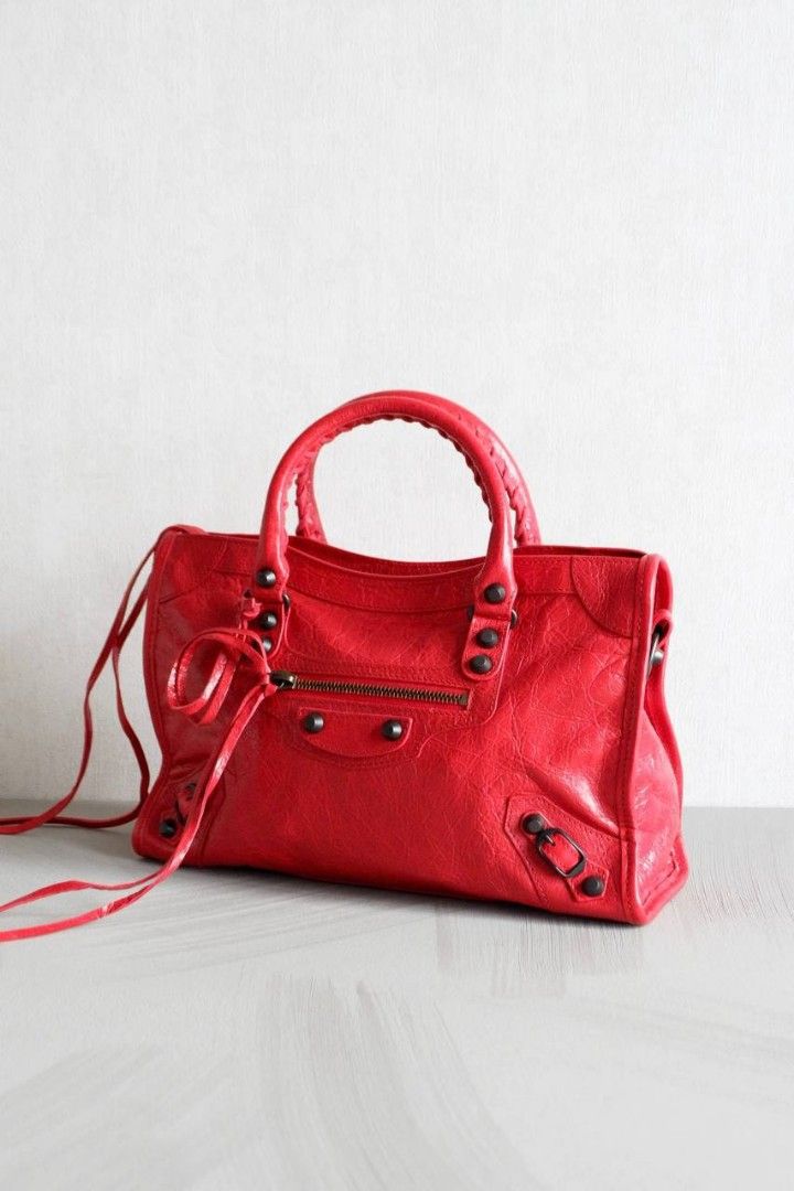 Balenciaga Small Classic City In Rouge Cardinal RHW Size 30 x 20 x