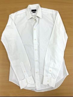Basic Zara Man Slim Fit White long sleeves