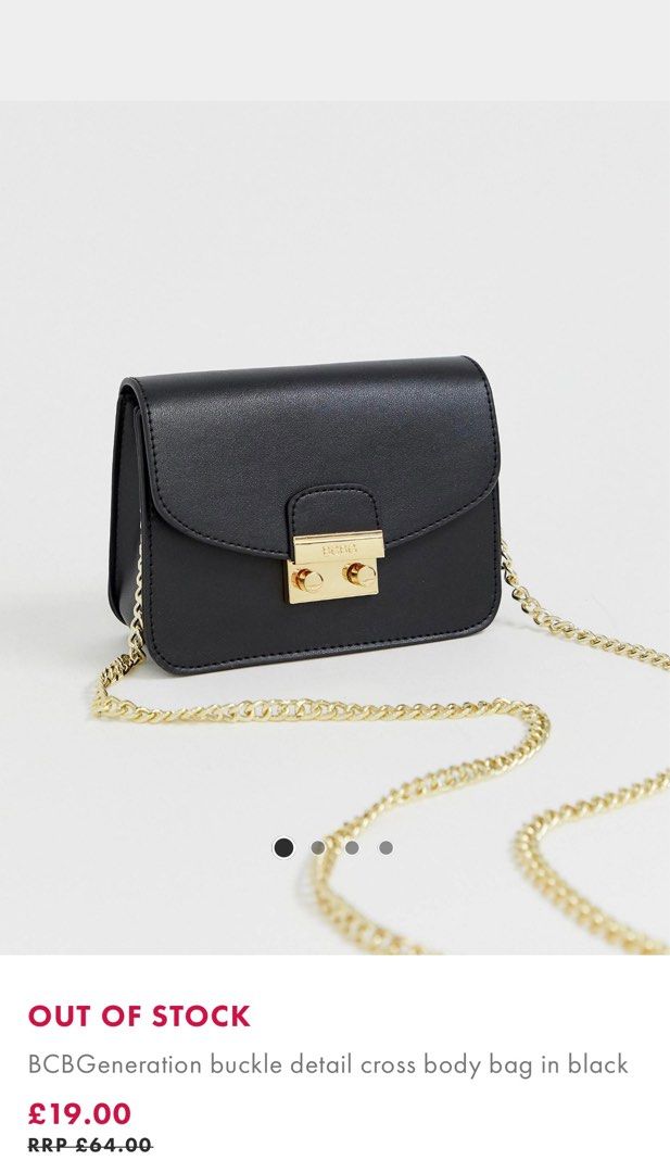 Buy the BCBG Paris Leather Shoulder Bag Black | GoodwillFinds