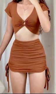 Beach Summer Outfit Top & Skirt Set