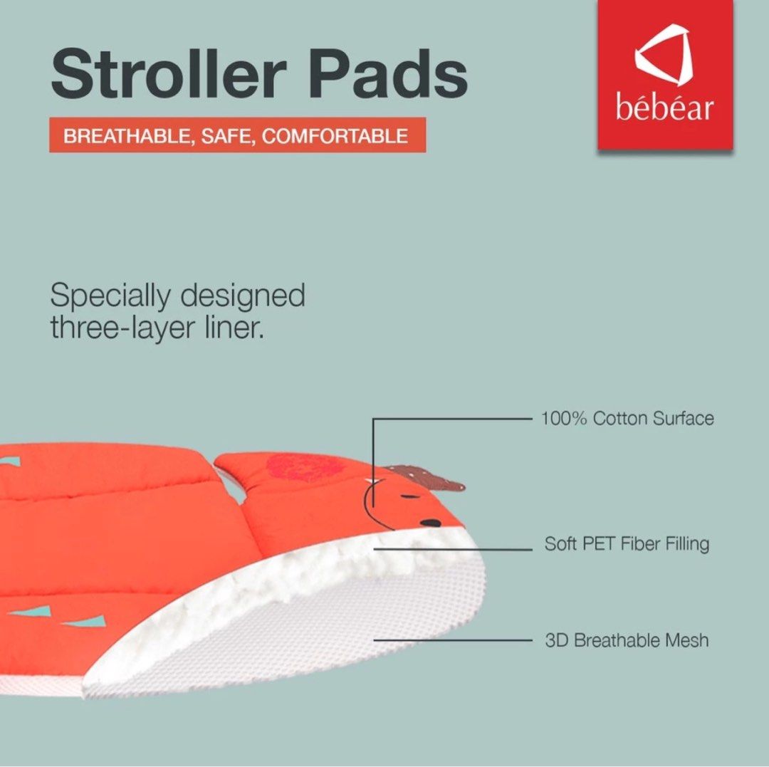 Bebear Stroller Pad (Category: Strollers) located in Malolos. Submitted by aawellloved (Listing ID 1281795935, Image 2). Description: Bebear Stroller Pad - P450 VGUC .
