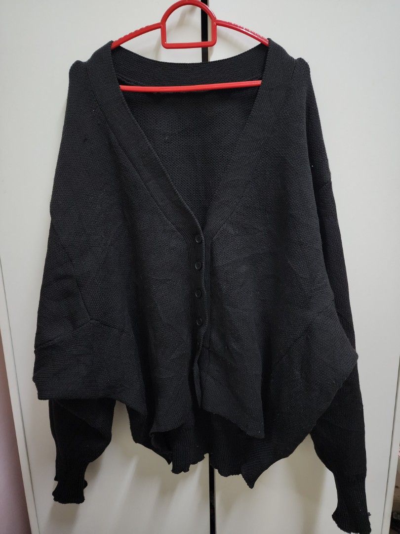 Batwing black cardigan online