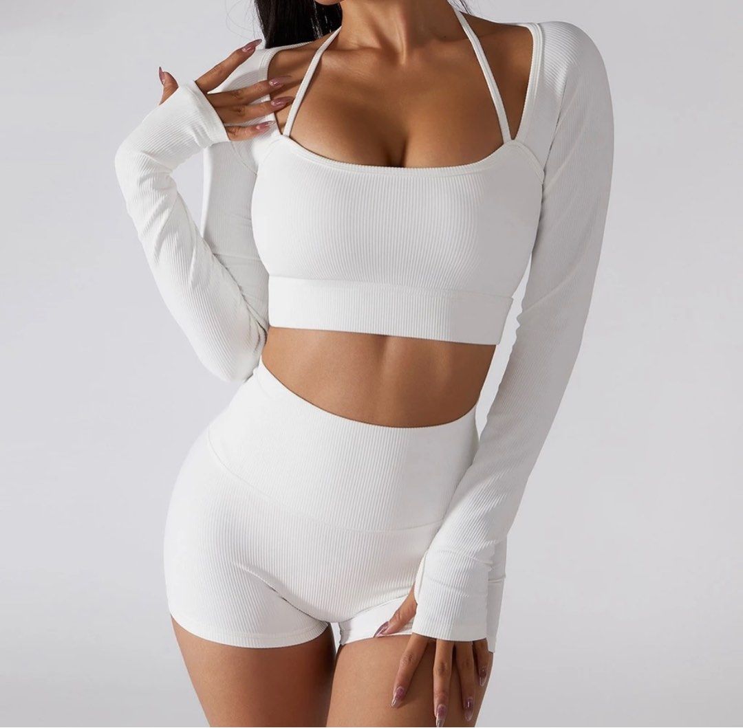 White yoga tops online