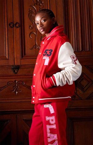 BNWT RARE Playboy Pacsun Red 53 Letterman Embroidered Baseball
