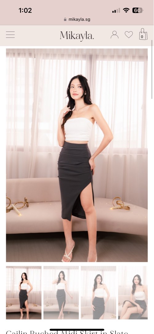 Cailin Mini Skirt - Pleated Skirt in Black