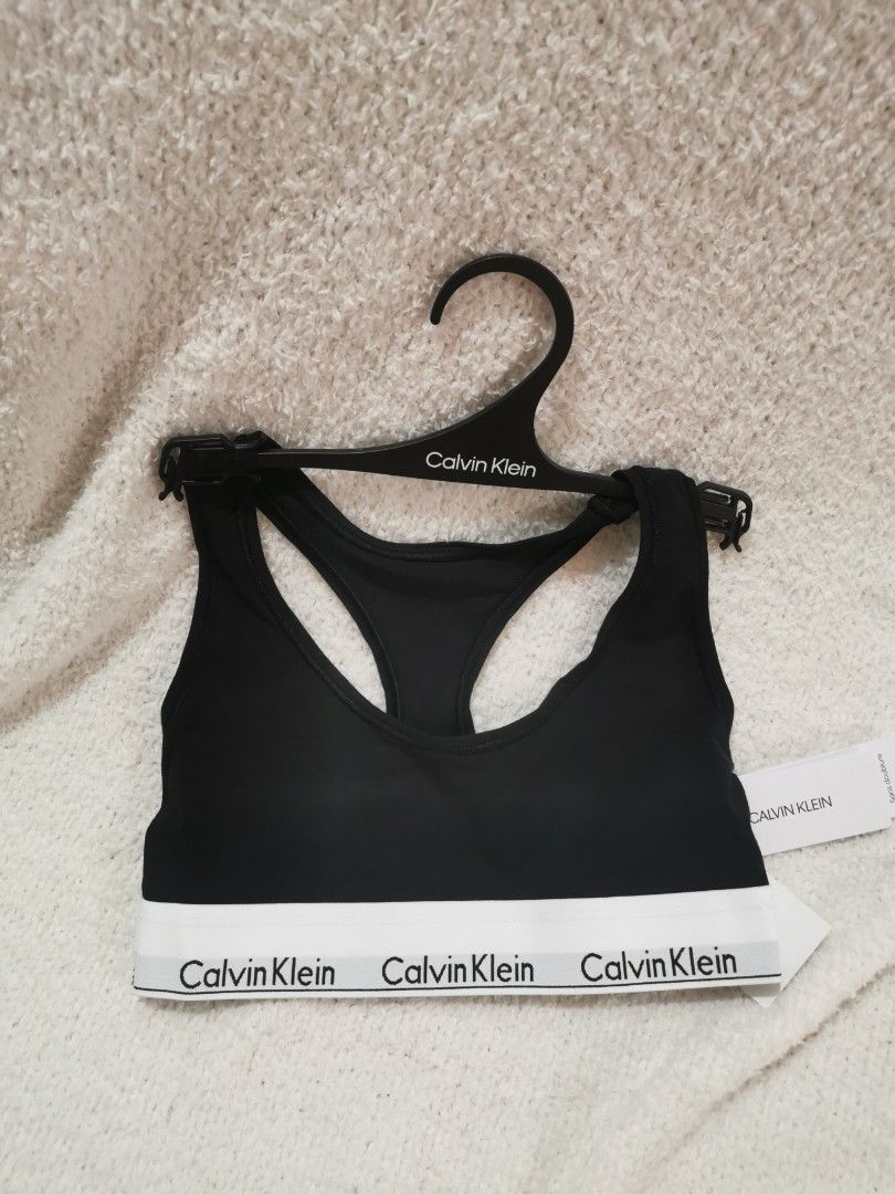 Calvin Klein Cotton Unlined Bralette, Black