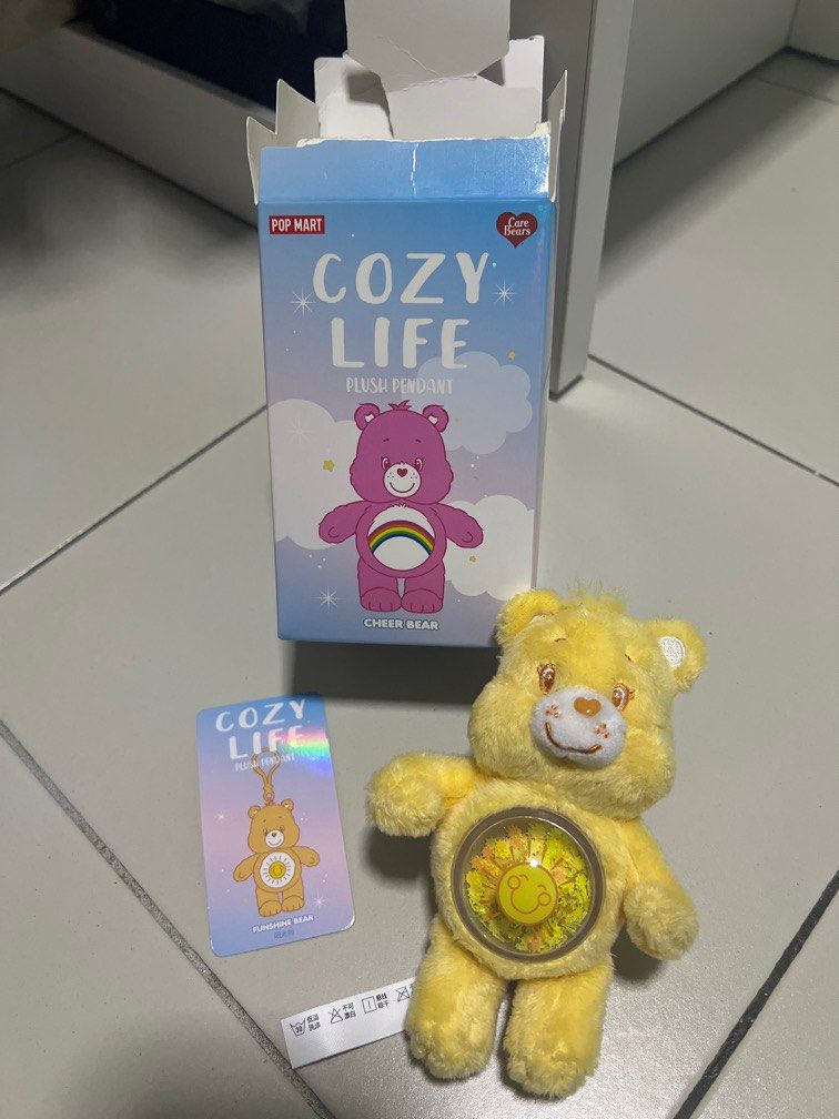 Care Bears Cozy Life - Funshine bear Plush Pendant (Popmart), Hobbies