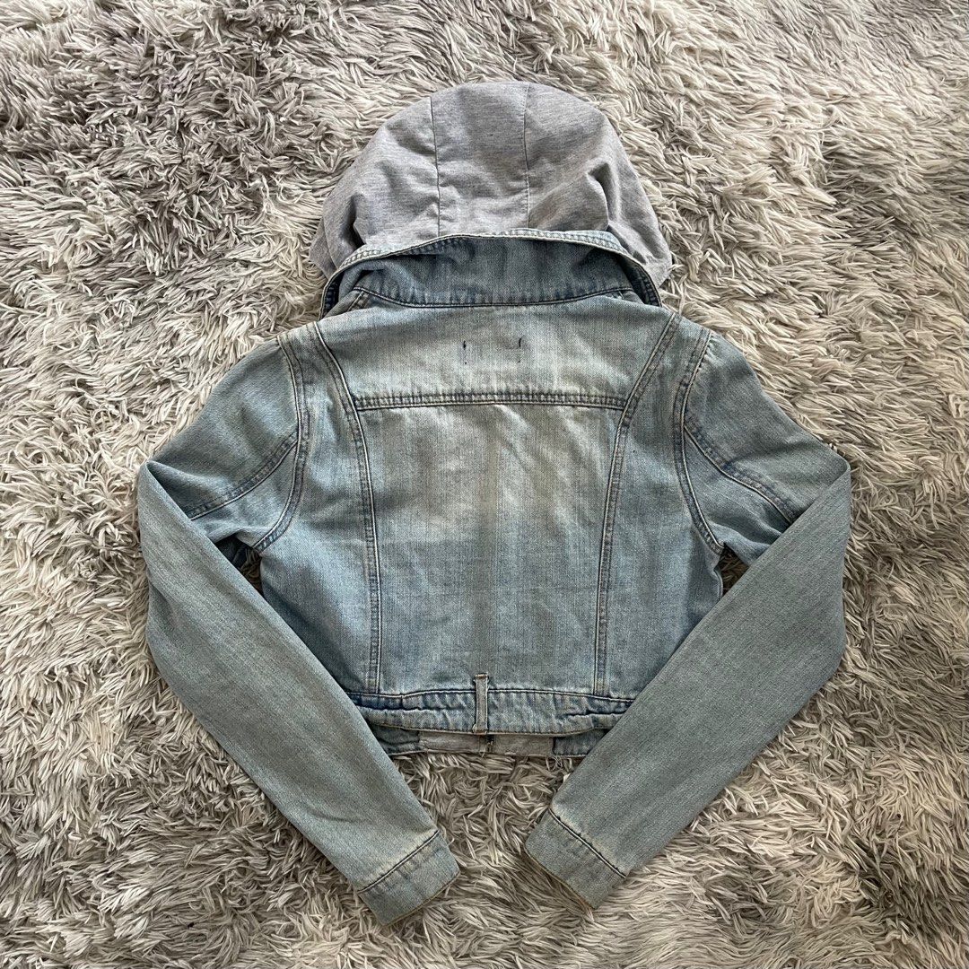 Ci sono denim jacket with hood on sale
