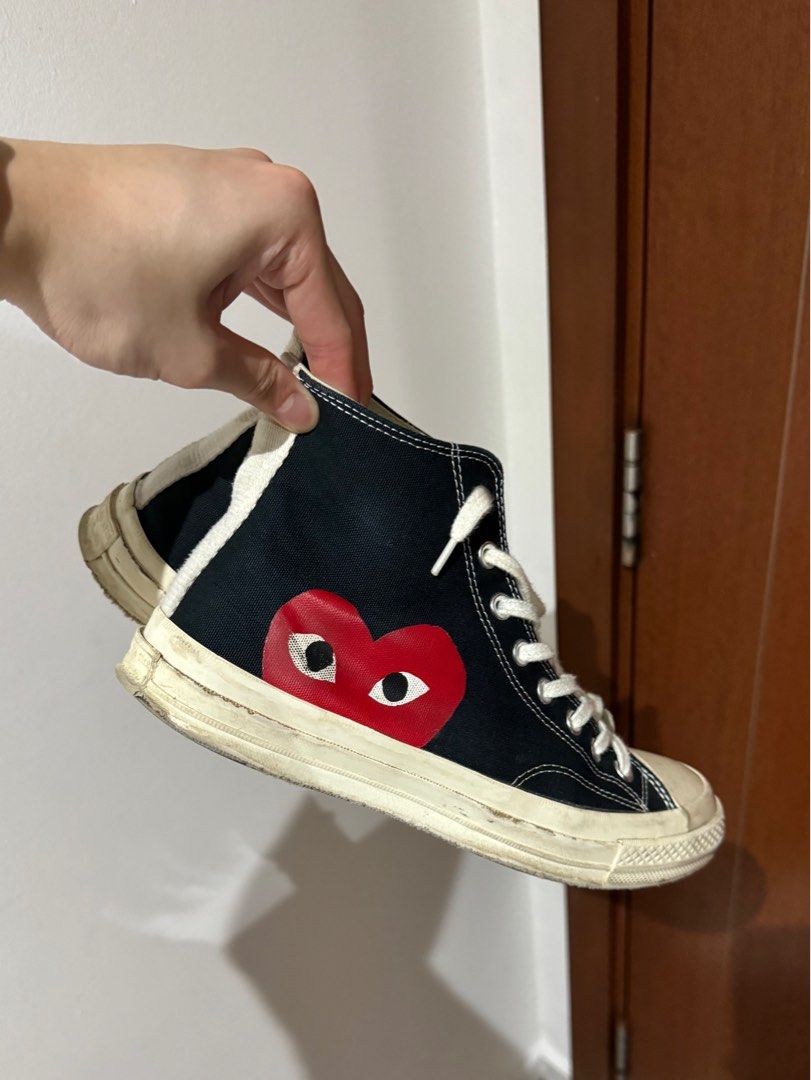 COMME DES GARCONS PLAY CONVERSE BLACK HIGH Men s Fashion