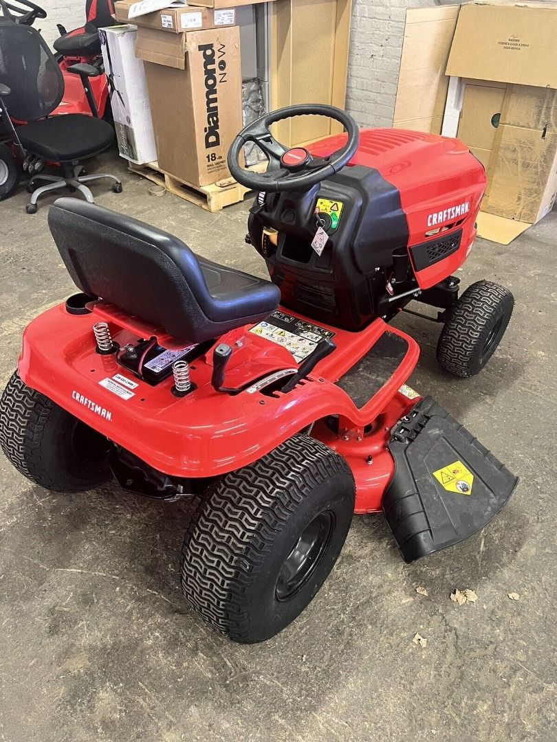 CRAFTSMAN T110 42-in 17.5-HP Gas Riding Lawn Mower (Category: Outdoors & Gardening) located in Launceston. Submitted by assuredmar26733 (Listing ID 1281792327, Image 3). Description: Condition: New Brand: Craftman Type: Riding Lawn Mower Power Source: Gasoline Horsepower: 17.5 Model: CMXGRAM1130036.