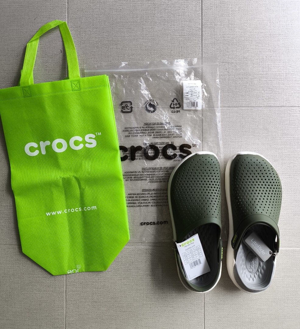 Crocs Literide Clog Army Green M8W10 41 42 Men s Fashion
