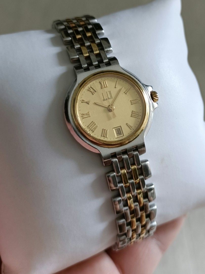 Dunhill 18k gold quartz watch outlet